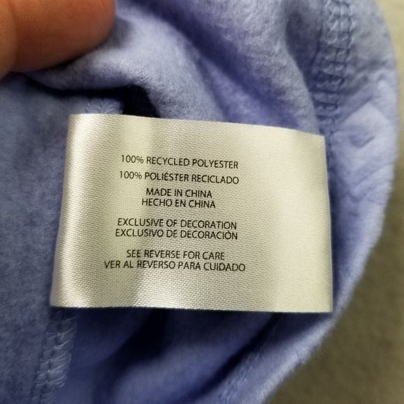 Eddie Bauer 1/4 Zip Polar Fleece Size S Purple Textured Long Sleeve - Picture 8 of 10